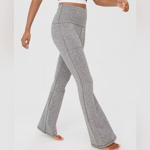 Aerie Offline Folderover Flare Grey Leggings